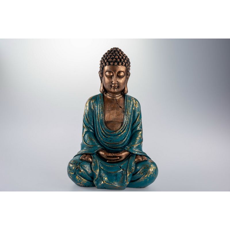 Blue Gold Rulai Decor Buddha - 30cm