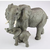 Load image into Gallery viewer, Long Elephant with Baby Holding Trunk - 36cm
