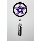 Load image into Gallery viewer, Purple Pentagram Wind Chime
