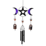 Load image into Gallery viewer, Triple Moon With Bells Wind Chime
