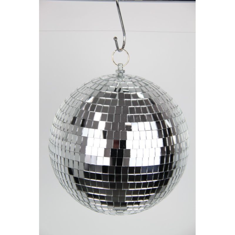 Silver Disco Mirror Ball - 20cm