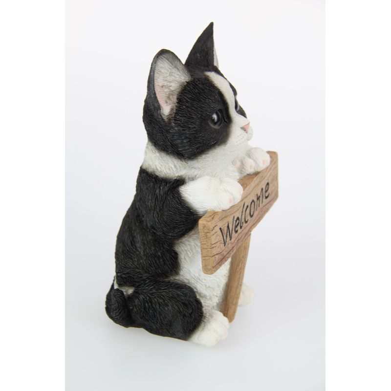 Cute Cat with Welcome Sign - 18cm
