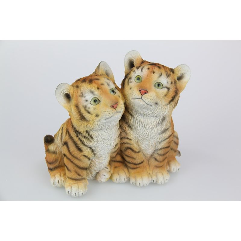 Twin Tiger Statue - 14.5cm