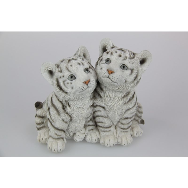 Twin Tiger Statue - 14.5cm