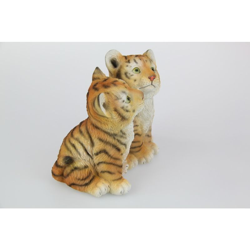 Twin Tiger Statue - 14.5cm