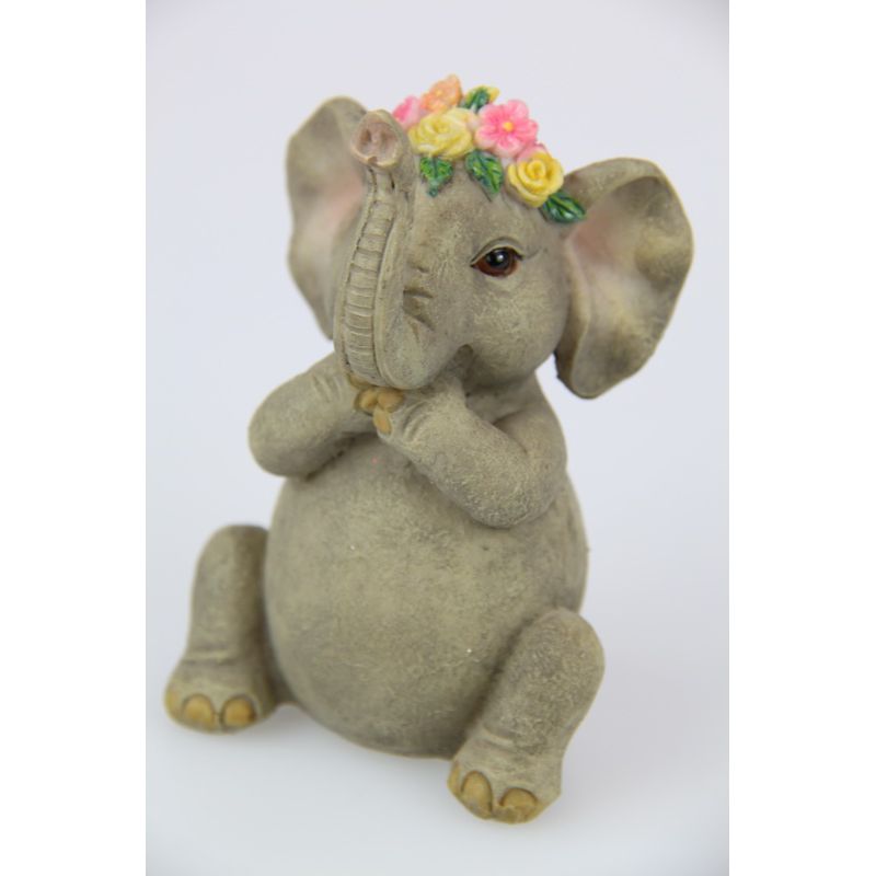 Wise Floral Elephant - 10cm