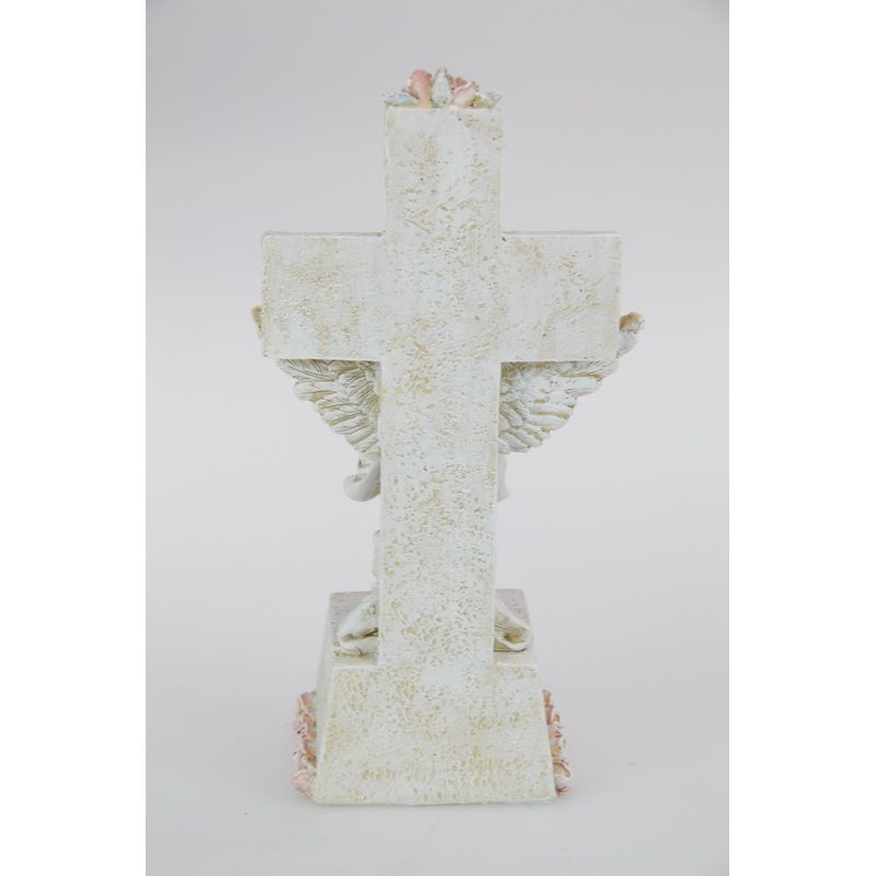 Kneeling Prayer Angel on Cross Forever Loved - 26cm