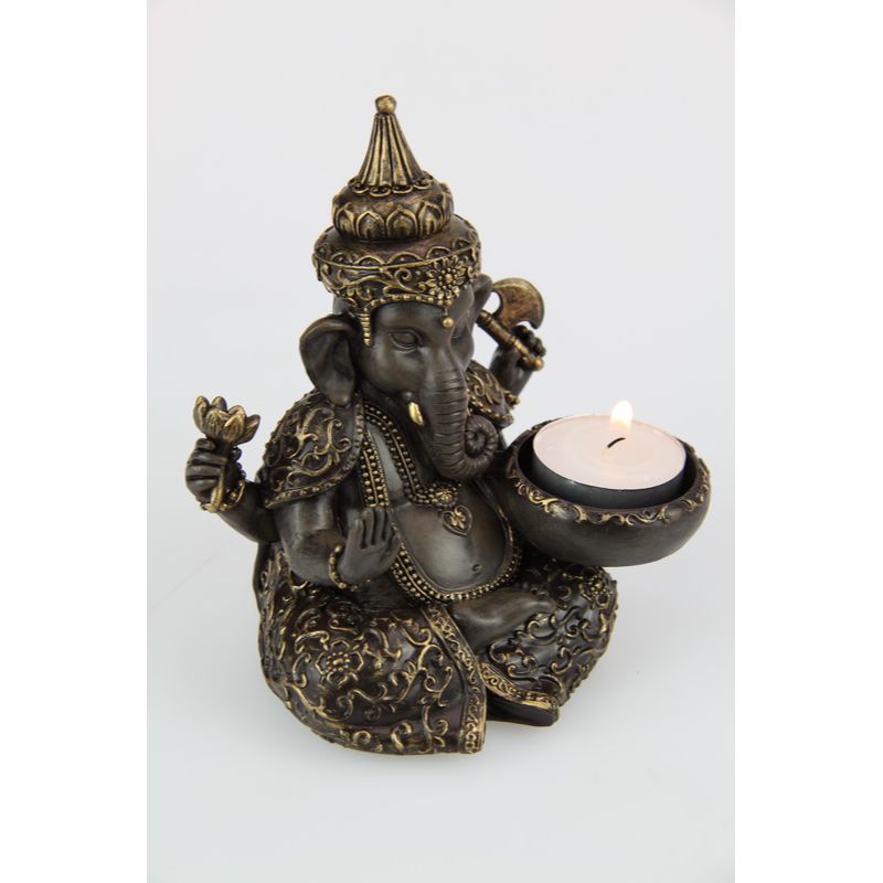 Ganesh Tealight Incense Holder - 14cm