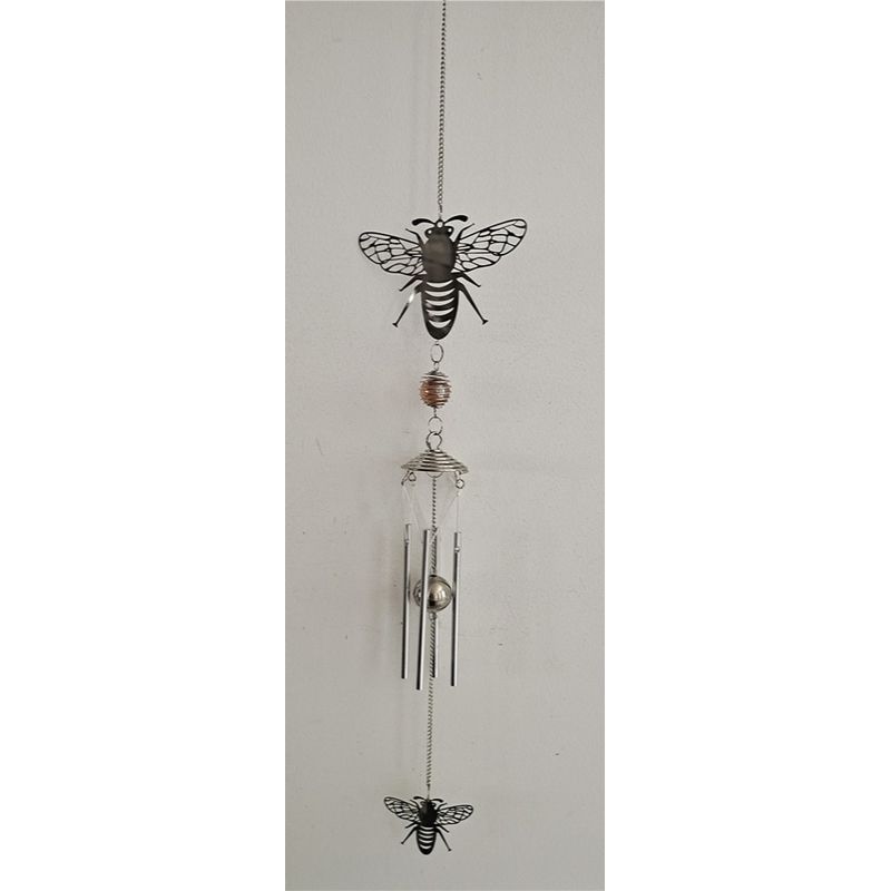 Silver Bumble Bee Wind Chime