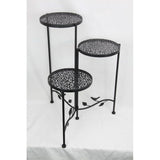 Load image into Gallery viewer, Black Metal 6 Tier Pot Holder with Bird Design - 82cm
