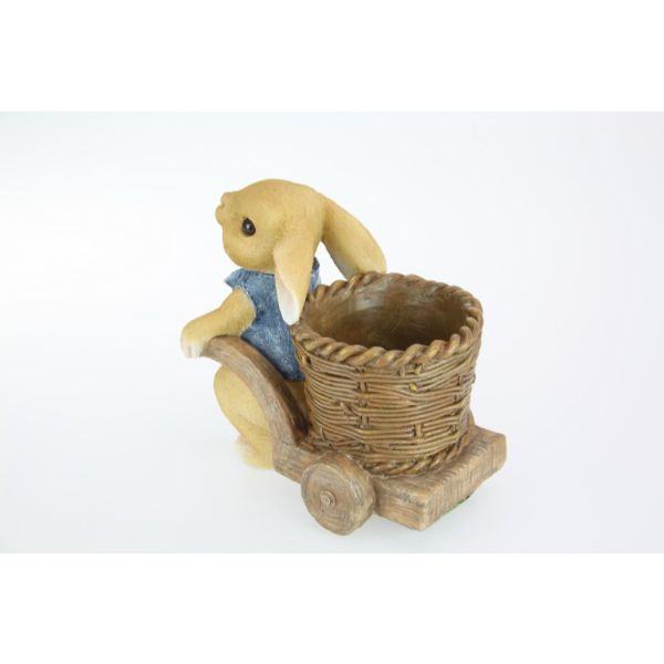Cute Bunny Pulling Cart - 20cm