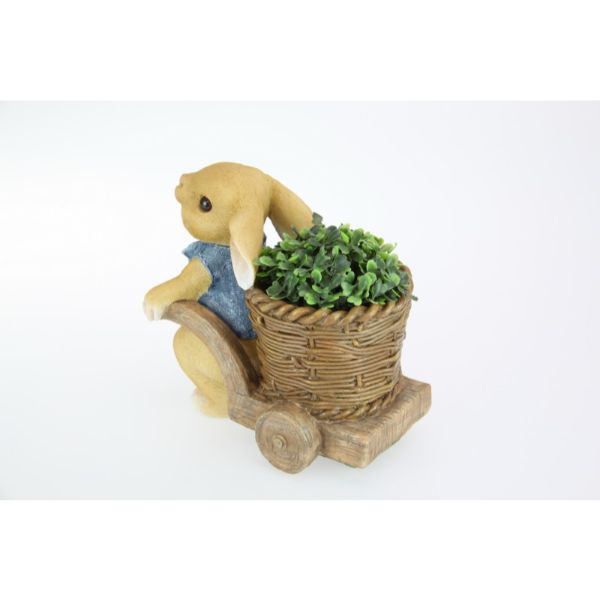 Cute Bunny Pulling Cart - 20cm
