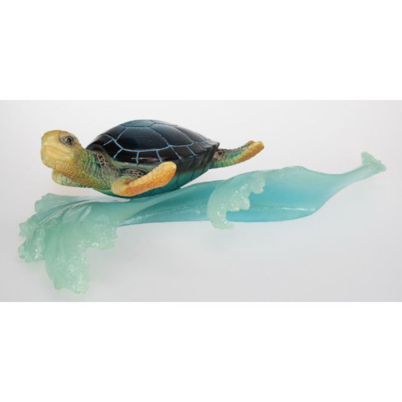 Turtle on Wave Wall Plaque - 45cm