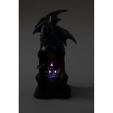 Load image into Gallery viewer, Blue Dragon on Mystic Realm Throne Guarding Crystal - 26cm
