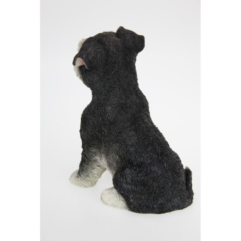 Sitting Schnauzer Dog Figurine - 27cm