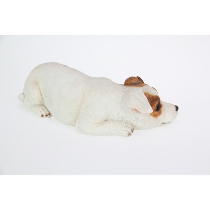 Cute Laying Jack Russel Dog Figurine - 30cm