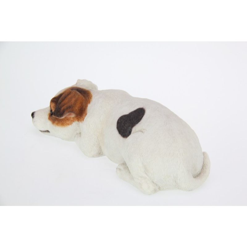 Cute Laying Jack Russel Dog Figurine - 30cm