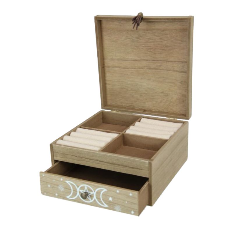 Square Wiccan MDF Jewellery Box - 20cm