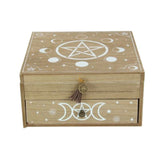 Load image into Gallery viewer, Square Wiccan MDF Jewellery Box - 20cm
