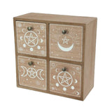 Load image into Gallery viewer, Square Wiccan MDF 4 Drawer Cabinet - 22cm
