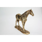 Load image into Gallery viewer, Gold Standing Horse on Base - 34cm
