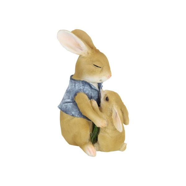 Bunny Rabbit in Blue Jacket with Child - 23cm