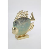 Load image into Gallery viewer, Decor Fish with Gold and Blue Finish - 25cm
