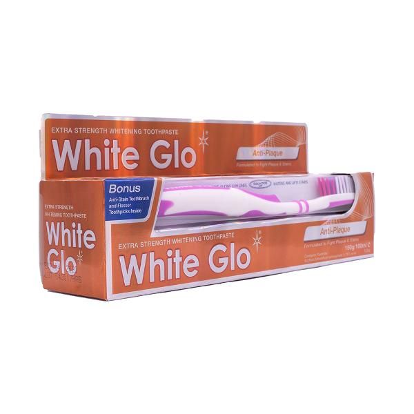 White Glo Anti-Plaque Toothbrush & Toothpaste Set - 100ml