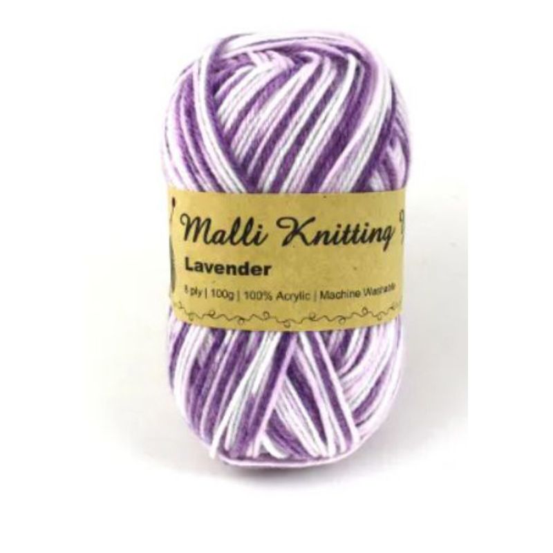 Lavender Multi-Colour Yarn - 100g