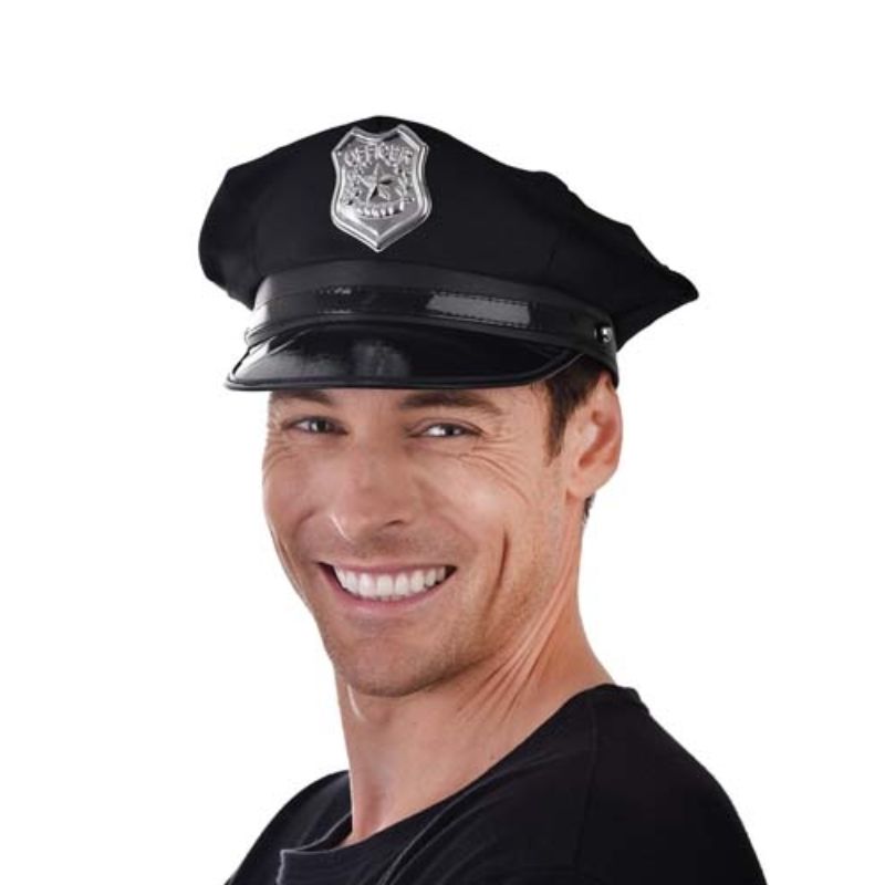 Police Cap USA Black