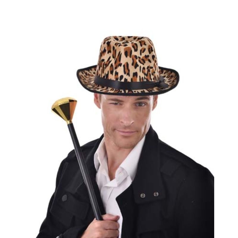 Gangster Hat Leopard Skin