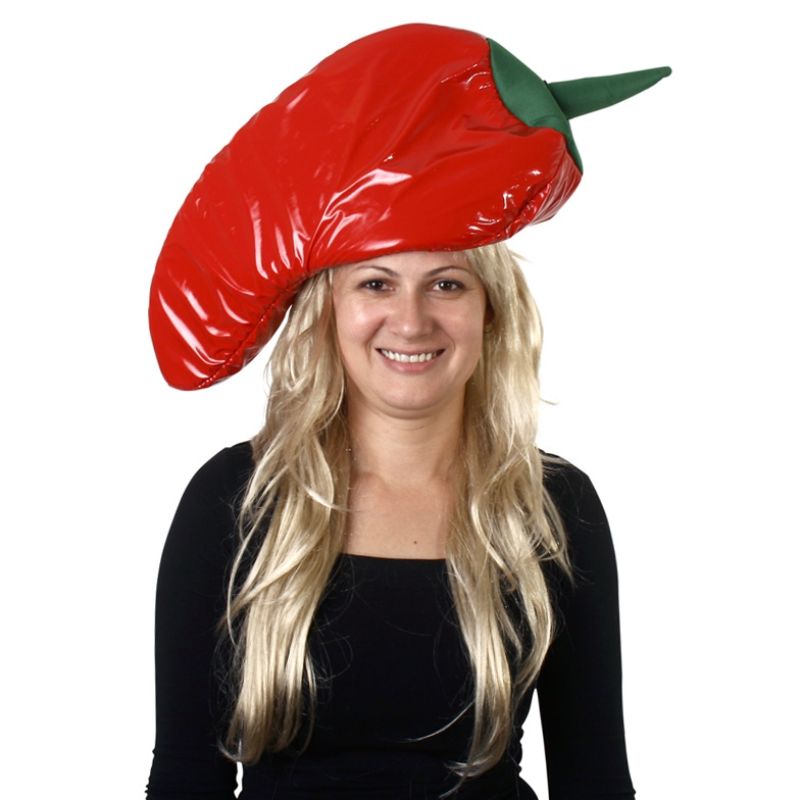 Red Chilli Adult Costume Hat - One Size Fits Most