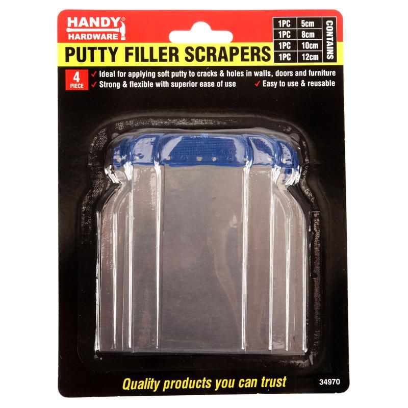 4 Pack Scraper With Plastic Hand Grip