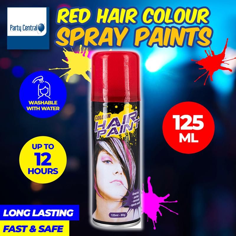 Fluro Red Colour Hair Spray - 125ml