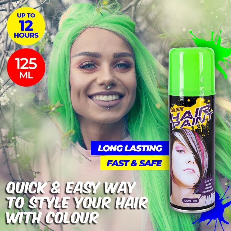 Fluro Green Colour Hair Spray - 125ml