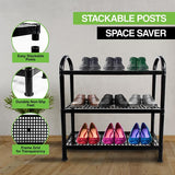 Load image into Gallery viewer, 3 Tier Plastic Shoe Rack - 55cm x 60cm x 21.5cm
