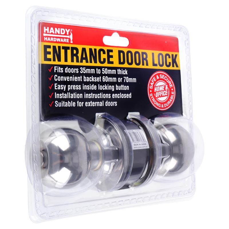 Silver Entrance Door Lock | The Base Warehouse