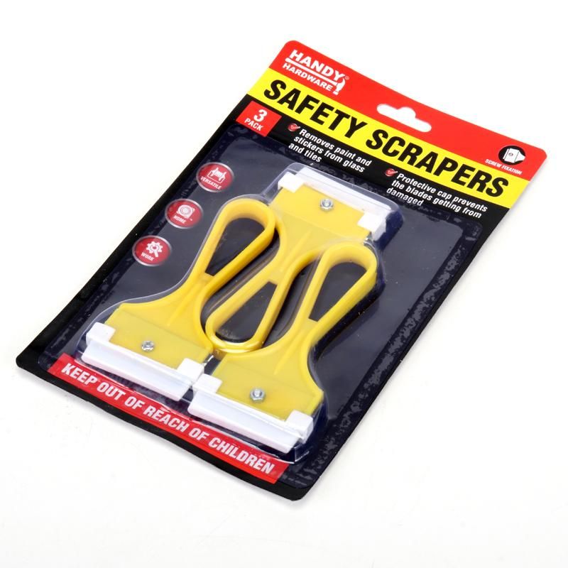3 Pack Safety Scrapers - 10cm x 5cm