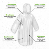 Load image into Gallery viewer, 2 Pack Emergency Clear Poncho - One Size Fits Most
