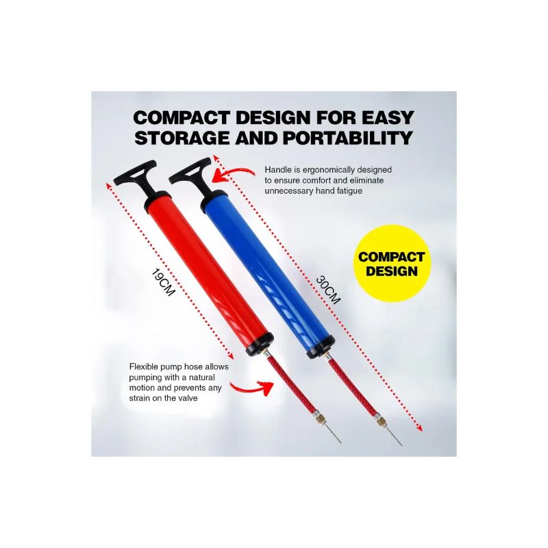 2 Pack Compact Design Portable Sports Pump - 30cm