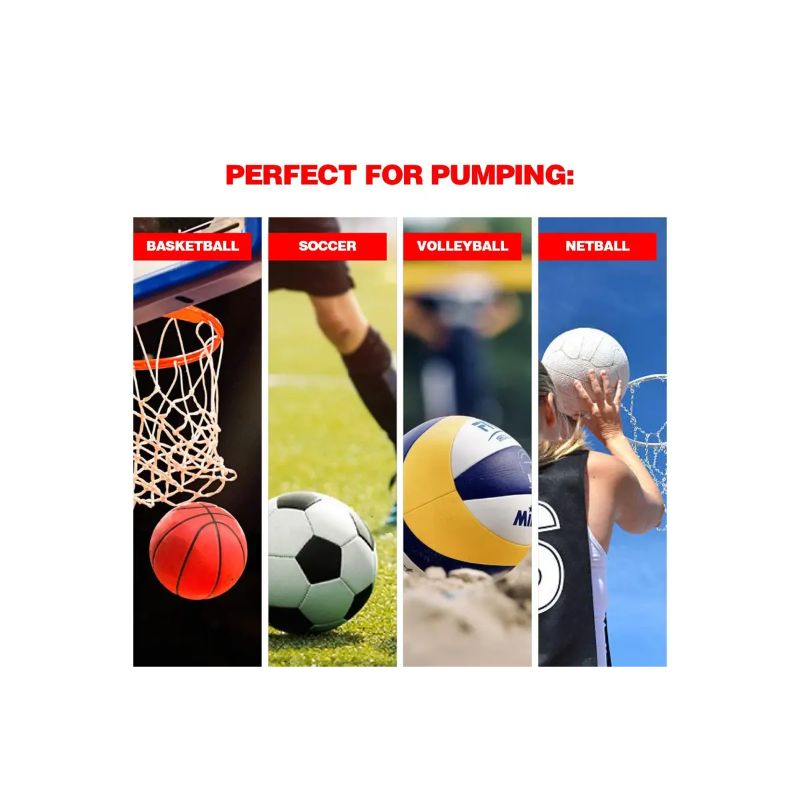 2 Pack Compact Design Portable Sports Pump - 30cm