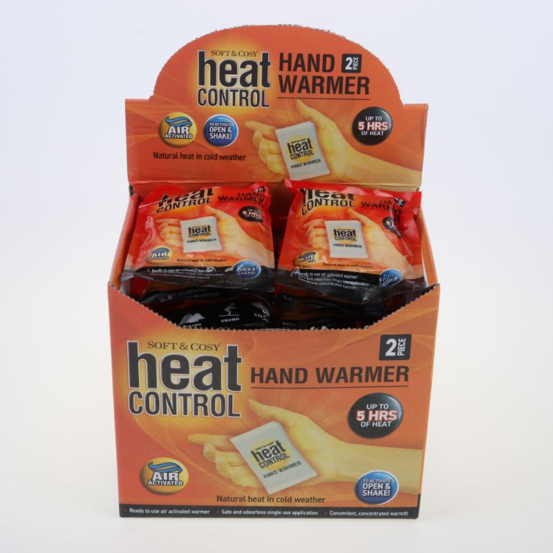 2 Pack Heat Control Single Use Hand Warmer - 9cm x 5.5cm