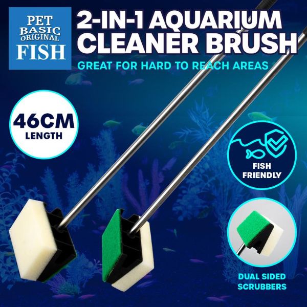 2-In-1 Aquarium Cleaner Brush - 46cm