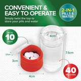 Load image into Gallery viewer, 2-In-1 Pills &amp; Water Medicine Bottle - 10.5cm x 2.5cm

