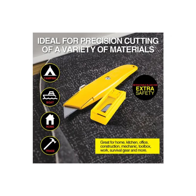 Metal Body Utility Knife with 10 Blades