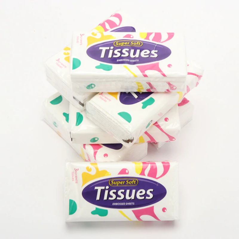 8 Pack 3 Ply Pocket Tissue
