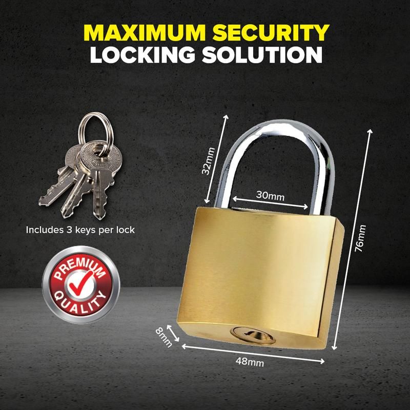 Heavy Duty Pad Lock - 48mm | The Base Warehouse