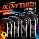 Load image into Gallery viewer, Muscle Car Design Refillable Blow Torch Gas Lighter - 7cm x 12cm
