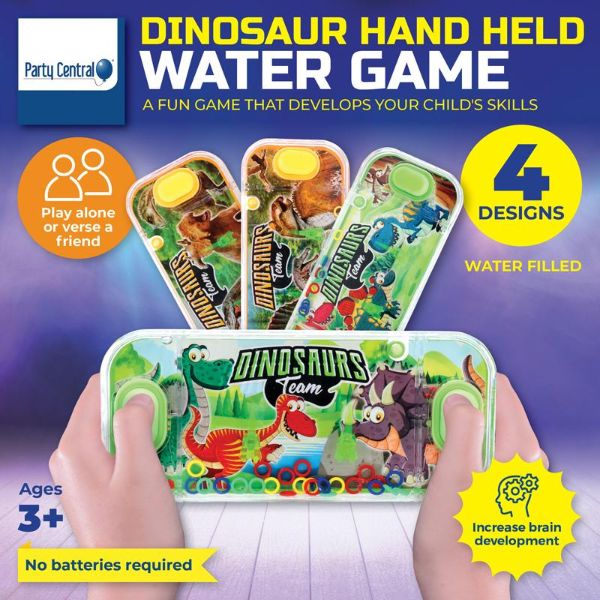 Jurassic Dinosaur Hand Held Water Skill Game - 15.5cm x 7cm