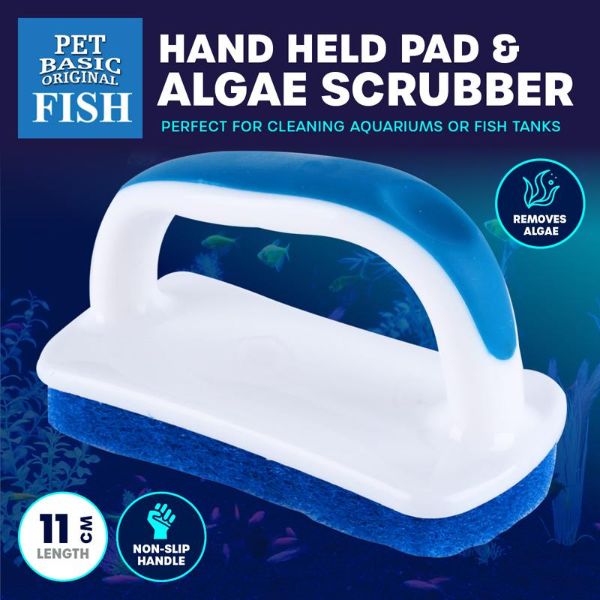 Fish Aquarium Hand Held Scrubber - 11cm x 6cm x 7cm